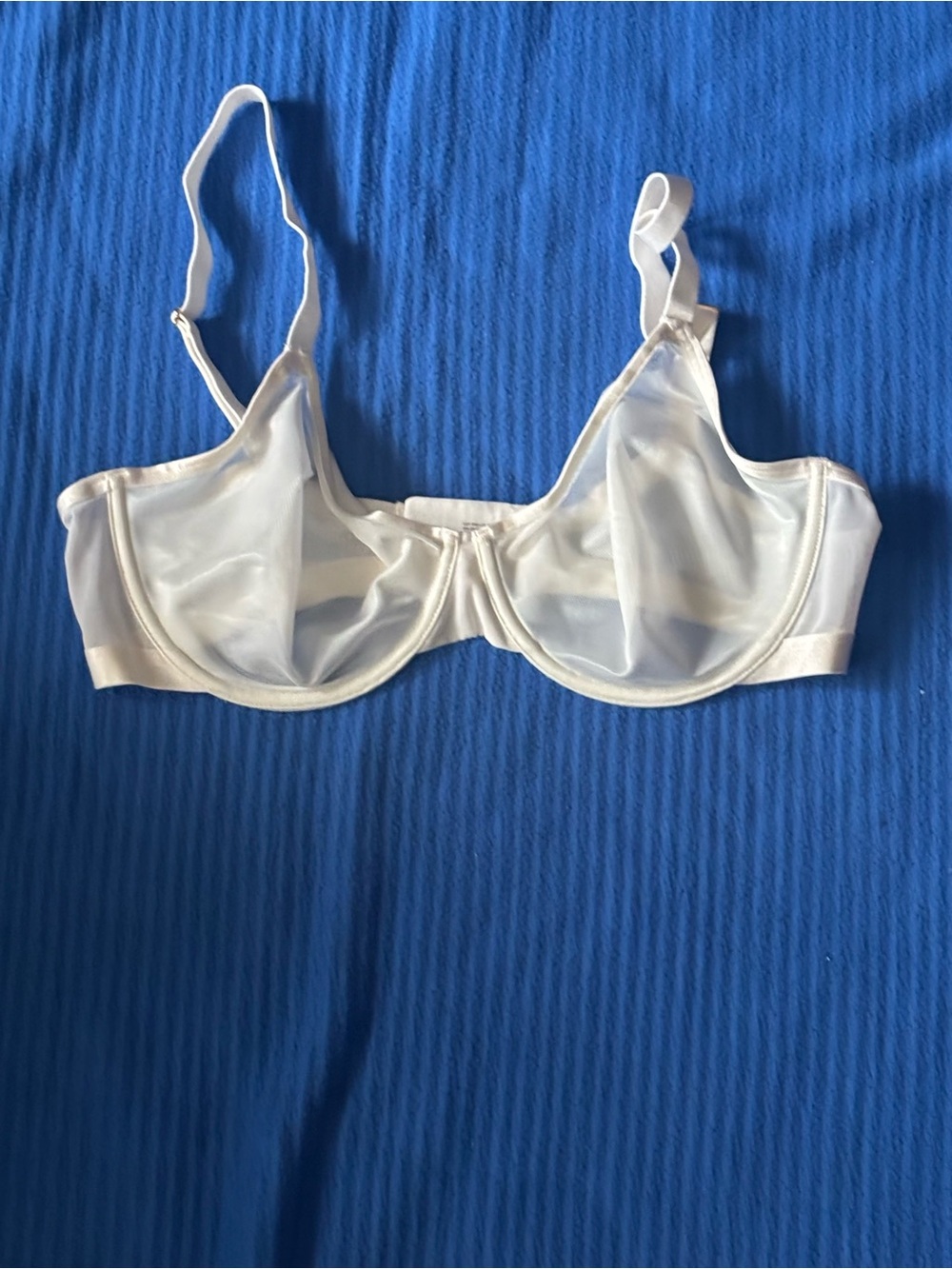 Soma Sheer White Underwire Bra with Adjustable Straps